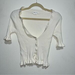 Lovers + Friends ruffled sweater top.